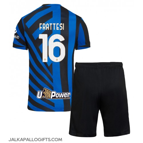 Inter Milan Davide Frattesi #16 Koti Peliasu Lasten 2024-25 Lyhythihainen (+ Lyhyet housut)